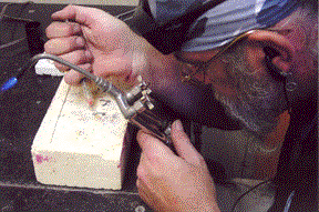 Close Up Soldering of Jewelry
